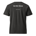 Black t-shirt with 'Stay Humble' text on the back against a white background