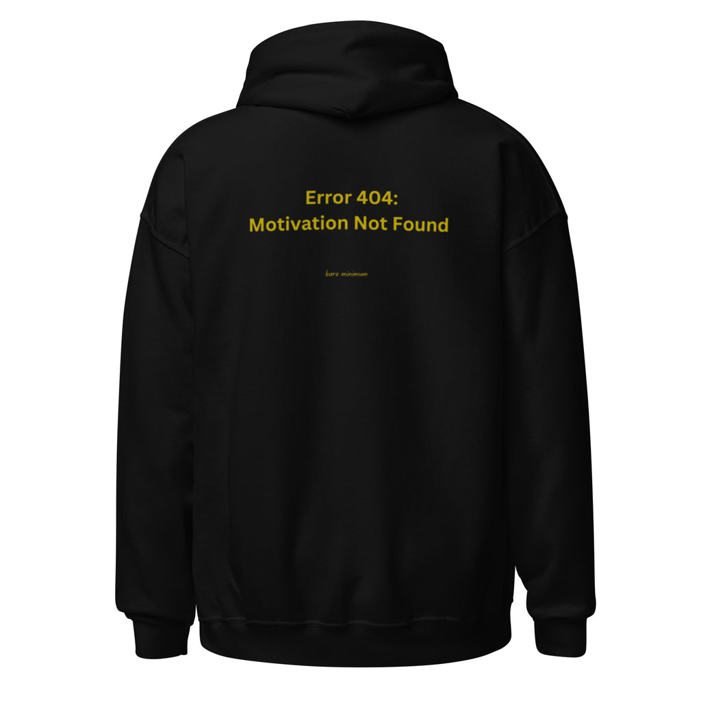 Black hoodie shown from the back on a white background
